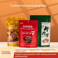Sachet refermable pour aliments pour animaux de compagnie, idéal pour friandises pour chiens et chats, aliments lyophilisés et secs, pochette personnalisée imprimée, à fond stable