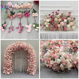 Arco Floral <span class=keywords><strong>para</strong></span> Bodas en Interiores y Exteriores LEDA, Fondo <span class=keywords><strong>para</strong></span> Boda, Arco de <span class=keywords><strong>Flores</strong></span> Rosa de Doble Cara, Decoración con Camino de <span class=keywords><strong>Flores</strong></span> - Product Image 3