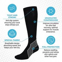 Chaussettes de compression personnalisées, chaussettes de sport à compression graduée 20-30 mmHg, performance athlétique, récupération après l'entraînement, course à pied, unisexe
