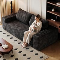 Sofá Cama Plegable Cloud de 63 Pulgadas, sin Estructura, Ecológico, Sin Ensamblaje, Moderno, de Tela, de 2 Plazas, para Sala de Estar de Apartamento, Tamaño Personalizado