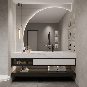 Novità 2024: Armadietto a Specchio LED per <span class=keywords><strong>Bagno</strong></span> <span class=keywords><strong>in</strong></span> Ardesia e <span class=keywords><strong>Lavabo</strong></span> Personalizzati di Design Innovativo - Product Image 2