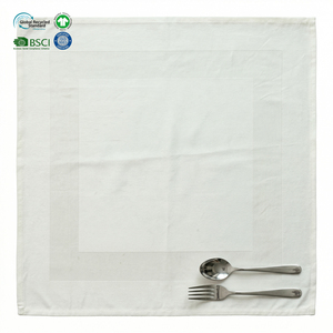 Servilletas de satén de algodón blancas reutilizables al por mayor de 18x18 pulgadas, material suave y absorbente para banquetes, eventos corporativos y planificación de eventos. - Product Image 1