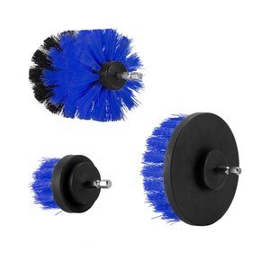 4 pezzi Kit elettrico spazzola <span class=keywords><strong>di</strong></span> pulizia rotonda in plastica per pneumatici per auto in vetro per tappeti spazzole in Nylon trapano elettrico per Scrubber - Product Image 2