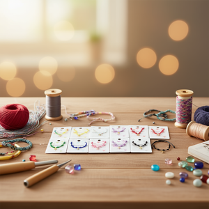 Bracciale con croce in acciaio inossidabile e nodo a sette stelle, fatto a mano, 12 pezzi, Ref45190 - Product Image 3