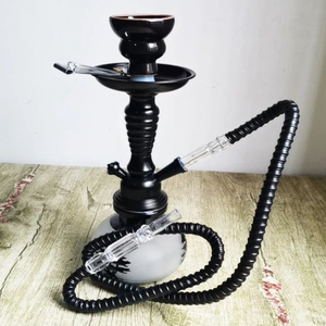 Meilleure vente de luxe en acier inoxydable voyage narguilé ensemble bouteille en verre unique petit arabe Shisha céramique bol tuyau accessoires - Product Image 2