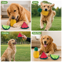 Juguete para Perros con Forma de Fruta Congelable de Color Personalizado, Juguetes para Perros con Sonido, Limpieza de Dientes y Entrenamiento para Cachorros y Mascotas Pequeñas y Medianas