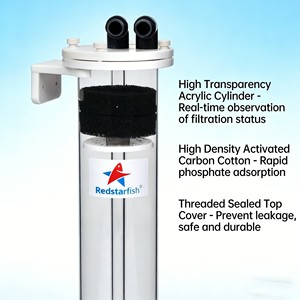 Kırmızı Deniz Yıldızı PR-80/100/150 Fosfat Giderici Filtre Reaktör Odası, Deniz Mercanları Tuzlu Su Akvaryumu için PO4'ü Adsorbe Eder - Product Image 2