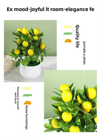 Meilleure vente : Bonsaï artificiel en pot à 12 branches, en plastique, citronnier, écologique, pour intérieur/extérieur, ornement, photographie de mariage