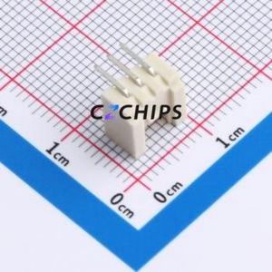 ZX-HY2.0-3PWZ-GW Wire-to-Board Pin Header Bent Lead Through Hole,P=2mm Connector 1x3P 2mm Right Angle Insert HY - Product Image 2