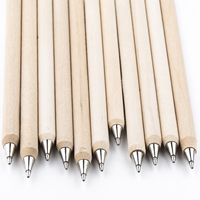 Stylo bille en bois naturel avec pointe en laiton, écologique, corps rond, gravure laser personnalisée pour le bureau, les étudiants, l'école, cadeau