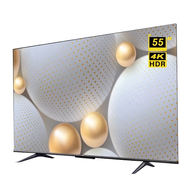Factory 55" Inch Tempered Glass 55'' Frameless Television 4K 2K Smart TV Android Digital Television OEM ODM