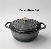 Ensemble de 3 casseroles en fonte, compatibles four, pour cuisinière à induction et à gaz