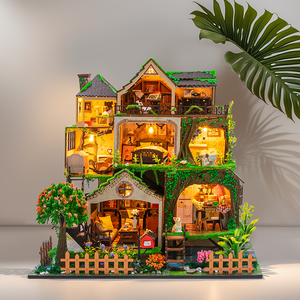 Casa de Muñecas de Madera Hongda L2501, Set de Casa de Muñecas para Niñas, Miniaturas de Casa de Muñecas, Casa de Muñecas DIY - Product Image 1