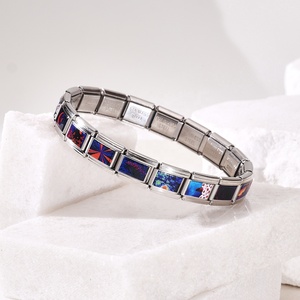 Wholesale Bulk DIY 9mm Cartoon Modular Football Series Stainless Steel Bracelet Women Men Italian Charm Bracelet Jewelry Gift - Product Image 6