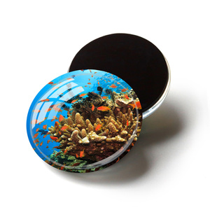 Imán de nevera de cristal brillante con diseño de punto turístico de la ciudad, recuerdo de viaje. - Product Image 2