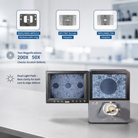 Microscope à fibre optique de paillasse ETN3000 DoubleTest à double grossissement 400X/200X pour l'inspection des extrémités des connecteurs MPO/SC/LC