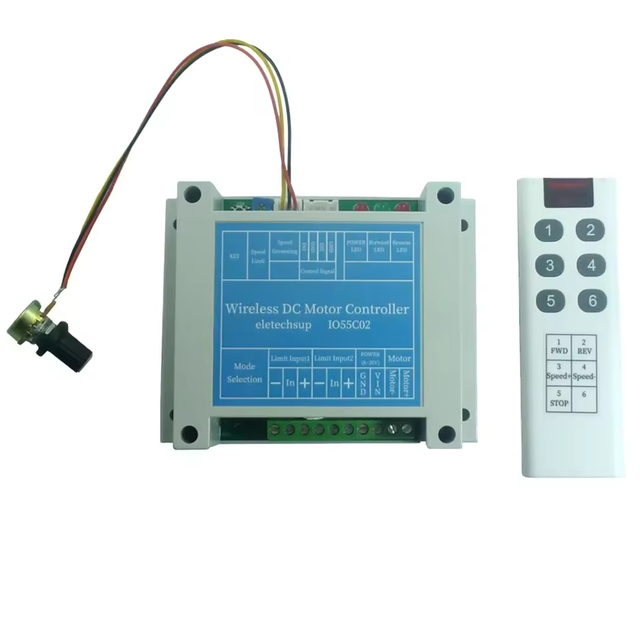 200w 12v 24V DC Motor Driver Module 433M Wireless Remote Controller Forward Reverse Limit Speed Board