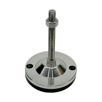 Pieds de support de machine anti-vibration robustes en acier inoxydable avec base en caoutchouc, goujon fileté réglable et écrou de blocage