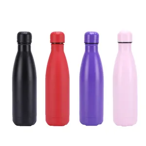 Personalized Vacuum Insulated Chilly Design Stainless Steel Water Bottle Sublimation Cola Shape Bottle 500 ML