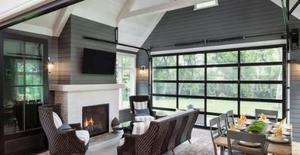 <span class=keywords><strong>Porte</strong></span> <span class=keywords><strong>de</strong></span> <span class=keywords><strong>garage</strong></span> en verre dépoli coulissante simple <span class=keywords><strong>sectionnelle</strong></span> transparente - Product Image 6