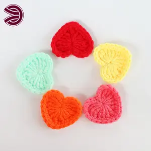 OEM Handmade Rose Pattern Free Patch Craft Sewing Knitted Decoration Crochet Flower