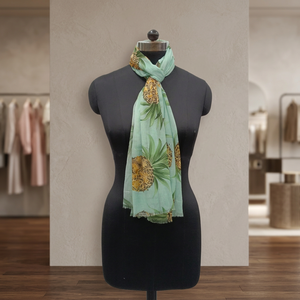 Bufanda Larga de Algodón para Mujer con Estampado de Piña, Ligera, Accesorio de Moda de Verano para Uso Diario - Product Image 2