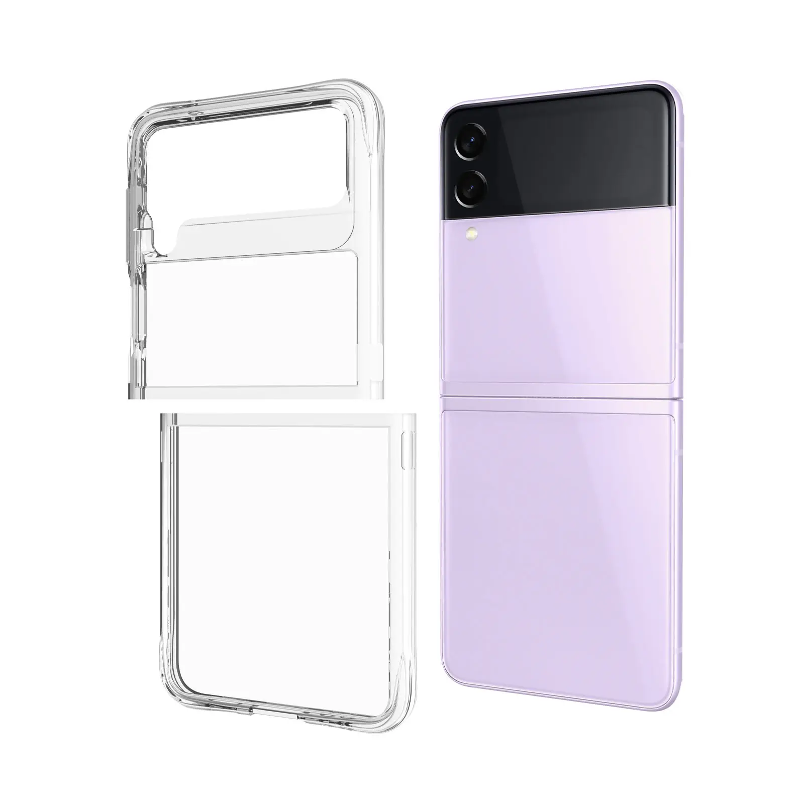 Transparante Shockproof Bumper Clear Acryl Tpu Telefoon Case Back Cover Voor Samsung Galaxy Z Flip 3 Case 5G Smartphone