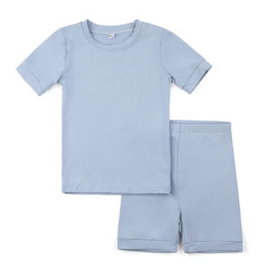 RTS Multi-color New Modal 2 Pieces Pajamas Children <strong>Boys</strong> <strong>Short</strong> Sleeve Sleepwear Baby Clothes - Product Image 2