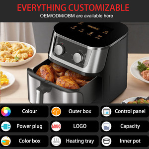 OEM ODM personalizado 8L 12L revestimientos de silicona para alemán 2025 potencia digital inteligente freidoras de aire horno al por mayor freidora de aire - Product Image 3