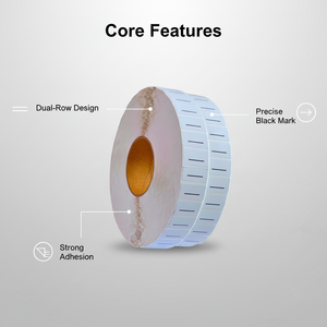 Etiquetas de precio personalizadas de papel encerado para ropa, etiquetas de hombro, pegatinas y etiquetas de hombro con línea azul para prendas de vestir - Product Image 3