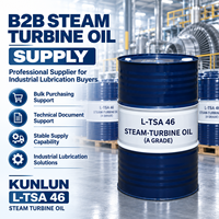 Huile de turbine à vapeur industrielle Kunlun L-TSA 46 68 pour systèmes de turbines à vapeur et équipements électriques