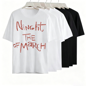 Heavyweight Cotton Vintage Graphic T <b>Shirt</b> Men Streetwear Custom Logo Oversized Boxy Fit <b>White</b> <b>Plain</b> <b>Plain</b> Printed Tee <b>Shirts</b> - Product Image 1