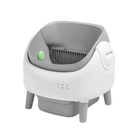 Nouvelle Litière Intelligente Ouverte pour Chat, Toilette Automatique avec Balayeur Intégré, Entièrement Automatique, en Plastique ABS et PP, Facile à Nettoyer, 100L
