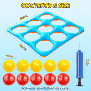 <b>Inflatable</b> 9-Hole <b>Pool</b> Toss Game with Red & Yellow Balls <b>for</b> Multi-Scene Family Fun - Product Image 6