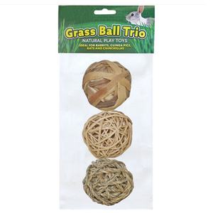 Trío <span class=keywords><strong>de</strong></span> Pelotas <span class=keywords><strong>de</strong></span> Hierba para Mascotas: Conejos, Cobayas, Perros <span class=keywords><strong>de</strong></span> <span class=keywords><strong>Pradera</strong></span>, Chinchillas, Degus, Ratas, Erizos, Ardillas y Otros Animales Pequeños - Product Image 2