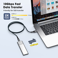 3A kabel pengisian daya Cepat USB 3.2 Gen 1, kabel USB a ke USB C 10Gbps kepang nilon tahan lama untuk Transfer Data