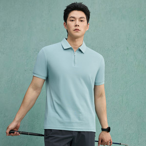 เสื้อโปโลแขนสั้นคอปกถักเรียบสีพื้นตัดกัน น้ำหนัก 195 กรัม เนื้อผ้าเย็นสบาย ต้านเชื้อแบคทีเรีย แบบยูนิเซ็กซ์ พร้อมโลโก้สั่งทำ - Product Image 2