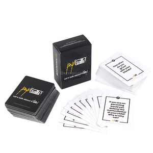 Thẻ trò chơi nhà sản xuất tùy chỉnh trở lại và phía trước đầy đủ màu sắc tùy chỉnh <span class=keywords><strong>Pop</strong></span> nói chuyện thẻ trò chơi tuck hộp - Product Image 4