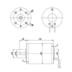 L83110 カスタマイズ高トルク 55V 4570RPM 107.94W ブラシ付き<span class=keywords><strong>DC</strong></span>モーター スマートホームファン、ボート、省エネ家電向け - Product Image 5