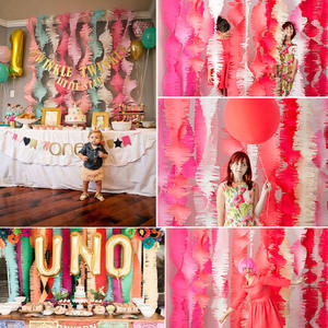 كريب ورقة العمودي قطاع ورقة زهرة حائط الخلفية الديكور عيد ميلاد حزب دوامة هامش الديكور - Product Image 3