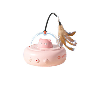 Dropshipping Gift Intelligent Automatic <b>Cat</b> Teasing Toy Electric Induction Moving <b>Cat</b> Toy Replaceable Feather Teaser Stick Inter - Product Image 3
