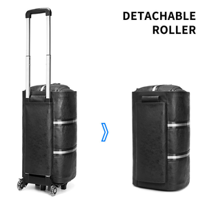 Sac de costume en PU grande capacité, nouveau sac de voyage pliable, sac à roulettes d'affaires, valise à roulettes, sac à main - Product Image 3