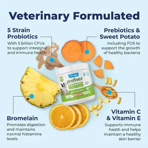 Polvo probiótico de etiqueta privada al por mayor, suplemento para la salud digestiva, probióticos para perros, suplementos para mascotas, probióticos para perros