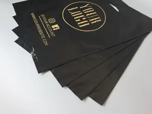 Atacado Die Cut Eco Design personalizado Compras Gravure Impressão Sacos De Plástico Com Logotipo