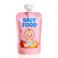 Pochettes à bec verseur personnalisables de qualité alimentaire en matériau composite multicouche MOPP/VMPET/PE pour purées/sauces, lait semi-fluide et gelée