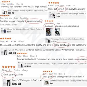 بنطلون جينز رجالي مخصص بالجملة، مغسول، بقصة واسعة ومستقيمة، بحافة خام، مطرز بالورود، بتصميم فضفاض وواسع الساقين، مناسب لملابس الشارع - Product Image 6