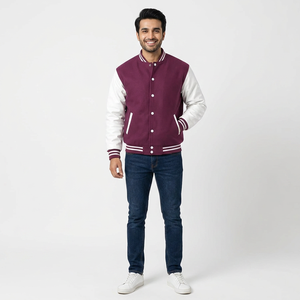 Hot Selling Custom Cool Style Fleece Winter Varsity <b>Jacket</b> <b>Baseball</b> Leather CollegeBaseballjacket <b>for</b> <b>men</b> - Product Image 1