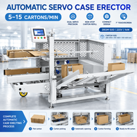 Éditeur de cartons automatique DKXM-400 (5-15 cartons/min) pour ouvre-cartons en carton ondulé, machine à plier le fond, système d'emballage
