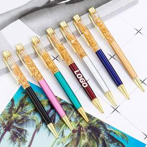 Custom <b>Gold</b> Foil Ballpoint <b>Pens</b> - Promotional Metal Twist <b>Pens</b> with Logo Printing - Product Image 2