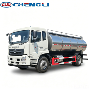 Camión Cisterna de Leche Aislado de Acero Inoxidable 304 de Grado Alimenticio Dongfeng 4x2 13000L, Transporte de Leche Fresca, Motor Diésel Cummins - Product Image 1